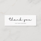 ミニマリストの手書をありがとう スキニー名刺 (正面)