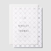 ミニマリストの手結婚持ち ベラム紙招待状 (オフセット (招待状))