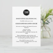 ミニマリストの新しいビジネスオープンハウス 招待状 (スタンド正面)