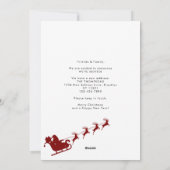 ミニマリストの新しいホームフォトレッドサンタスリー移動 シーズンカード (裏面)