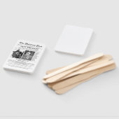 ミニマリストの新聞結婚式の日付を保存 ハンドファン (組立なし)