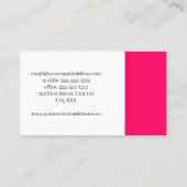 ミニマリストの明るいピンクと白 名刺 (裏面)