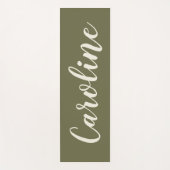 ミニマリストの書名オパーソナライズされたリーブ  ヨガマット (正面)