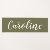 ミニマリストの書名オパーソナライズされたリーブ  ヨガマット (正面(横))