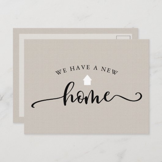 ミニマリストの書道の動きの発表 ポストカード (正面/裏面)