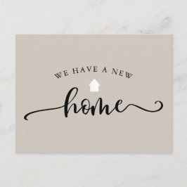 ミニマリストの書道の動きの発表 ポストカード