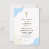 ミニマリストの最初の聖餐式の招待 招待状 (正面)