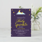 ミニマリストの月を超えたベイビーブランチシャワー 招待状 (スタンド正面)