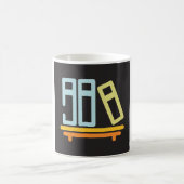 ミニマリストの本棚グラフィックアイコン コーヒーマグカップ (中央)
