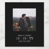 ミニマリストの枠組み|日付の保存 ワインラベル (シングルラベル)