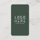 ミニマリストの森の緑のQrコードが私たちと接続 エンクロージャーカード (裏面)