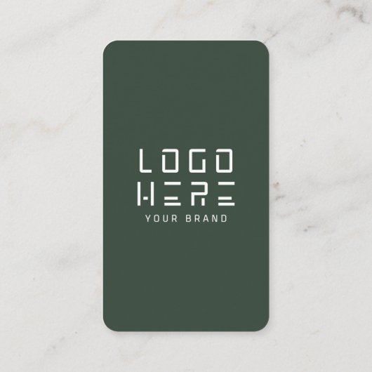 ミニマリストの森の緑のQrコードが私たちと接続 エンクロージャーカード (裏面)