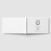 ミニマリストの植物学エレガントのドーム結婚スクリプト ゲストブック (全面)