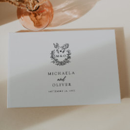 ミニマリストの植物学エレガントのドーム結婚スクリプト ゲストブック