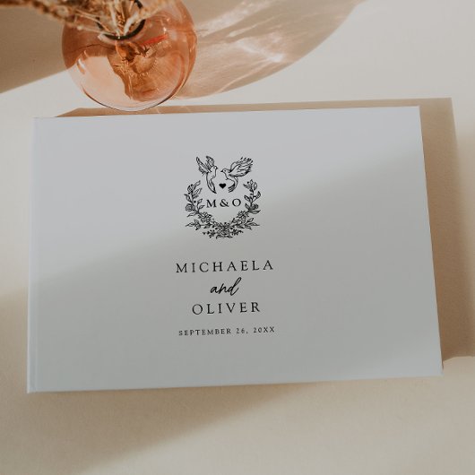 ミニマリストの植物学エレガントのドーム結婚スクリプト ゲストブック