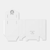 ミニマリストの植物学エレガントのドーム結婚スクリプト フェイバーボックス (折り畳みなし)