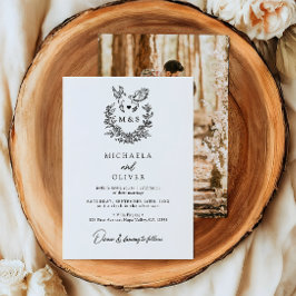 ミニマリストの植物学エレガントのドーム結婚スクリプト 招待状