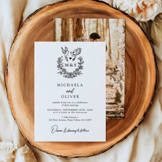 ミニマリストの植物学エレガントのドーム結婚スクリプト 招待状