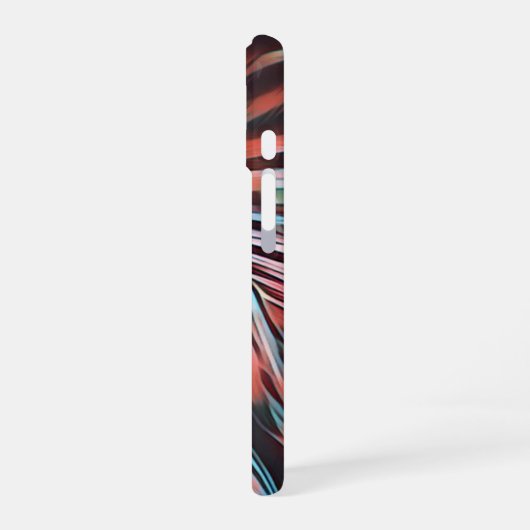 ミニマリストの植物芸術パーム葉モノグラム付き iPhone 16ケース (左側面)