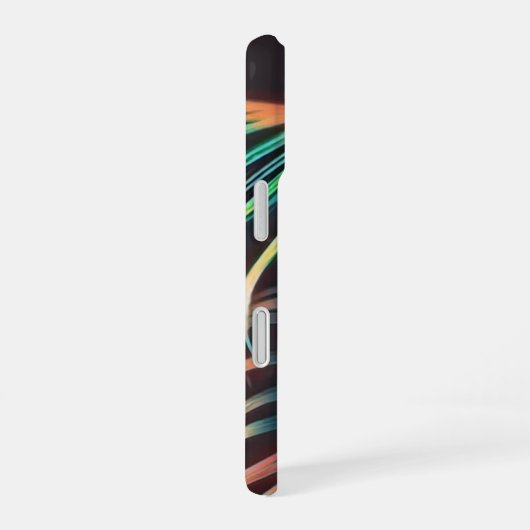 ミニマリストの植物芸術パーム葉モノグラム付き iPhone 16ケース (右側面)