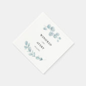 ミニマリストの水の色の緑結婚色 スタンダードカクテルナプキン (角)