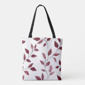 ミニマリストの水の色の葉トートバッグ トートバッグ (裏面)