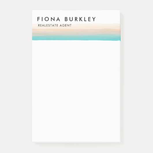 ミニマリストの水彩ブラシストローク ポストイット (正面)