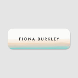 ミニマリストの水彩ブラシストローク 名札