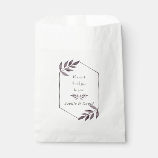 ミニマリストの水彩色のインク葉のダイヤモンド結婚ズ フェイバーバッグ (正面)