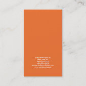ミニマリストの淡い茶色のオレンジエレガント色 名刺 (裏面)