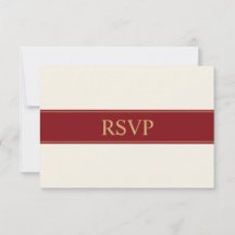 ミニマリストの深紅の結婚式RSVP