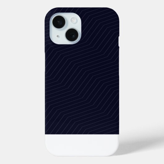 ミニマリストの濃紺ジグザグ幾何学モダン フォン Case-Mate iPhoneケース (裏面)