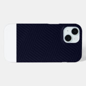 ミニマリストの濃紺ジグザグ幾何学モダン フォン Case-Mate iPhoneケース (裏面 (横))