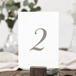 ミニマリストの灰色の色表（番号2） テーブルナンバー