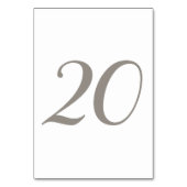 ミニマリストの灰色の表（数値） 20 テーブルナンバー (正面)