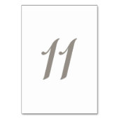 ミニマリストの灰色の表（番号11） テーブルナンバー (正面)