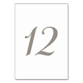ミニマリストの灰色の表（番号12） テーブルナンバー (正面)