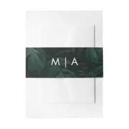 ミニマリストの熱帯行先結婚式 招待状ベリーバンド