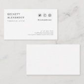 ミニマリストの片側のソーシャルメディア 名刺 (正面/裏面)