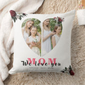 ミニマリストの白いハート形の贈り物、母の日 クッション (ブランケット)