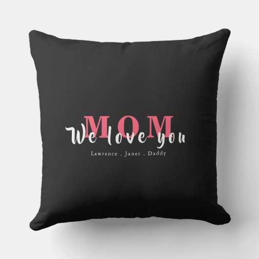 ミニマリストの白いハート形の贈り物、母の日 クッション (裏面)