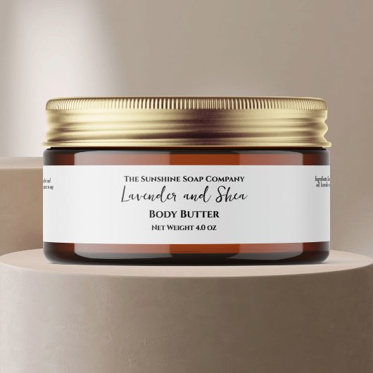 ミニマリストの白い化粧品の瓶ラベル ラップアラウンド宛名ラベル