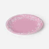 ミニマリストの白い花 ペーパープレート (アングル)