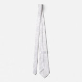 ミニマリストの白い雪片のパターン ネクタイ (裏面)