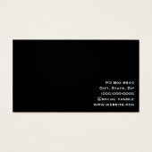 ミニマリストの白と黒の名刺 (裏面)