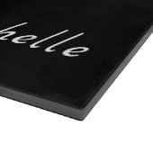 ミニマリストの白猫が黒追加名 カッティングボード (角)