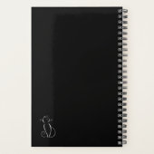 ミニマリストの白猫が黒追加名 プランナー手帳 (裏面)