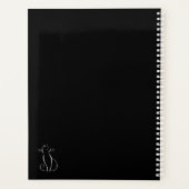 ミニマリストの白猫が黒追加名 プランナー手帳 (裏面)