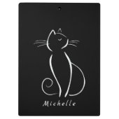 ミニマリストの白猫の追加名 クリップボード (裏面)