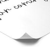 ミニマリストの白黒に感謝来する ポスター (角)